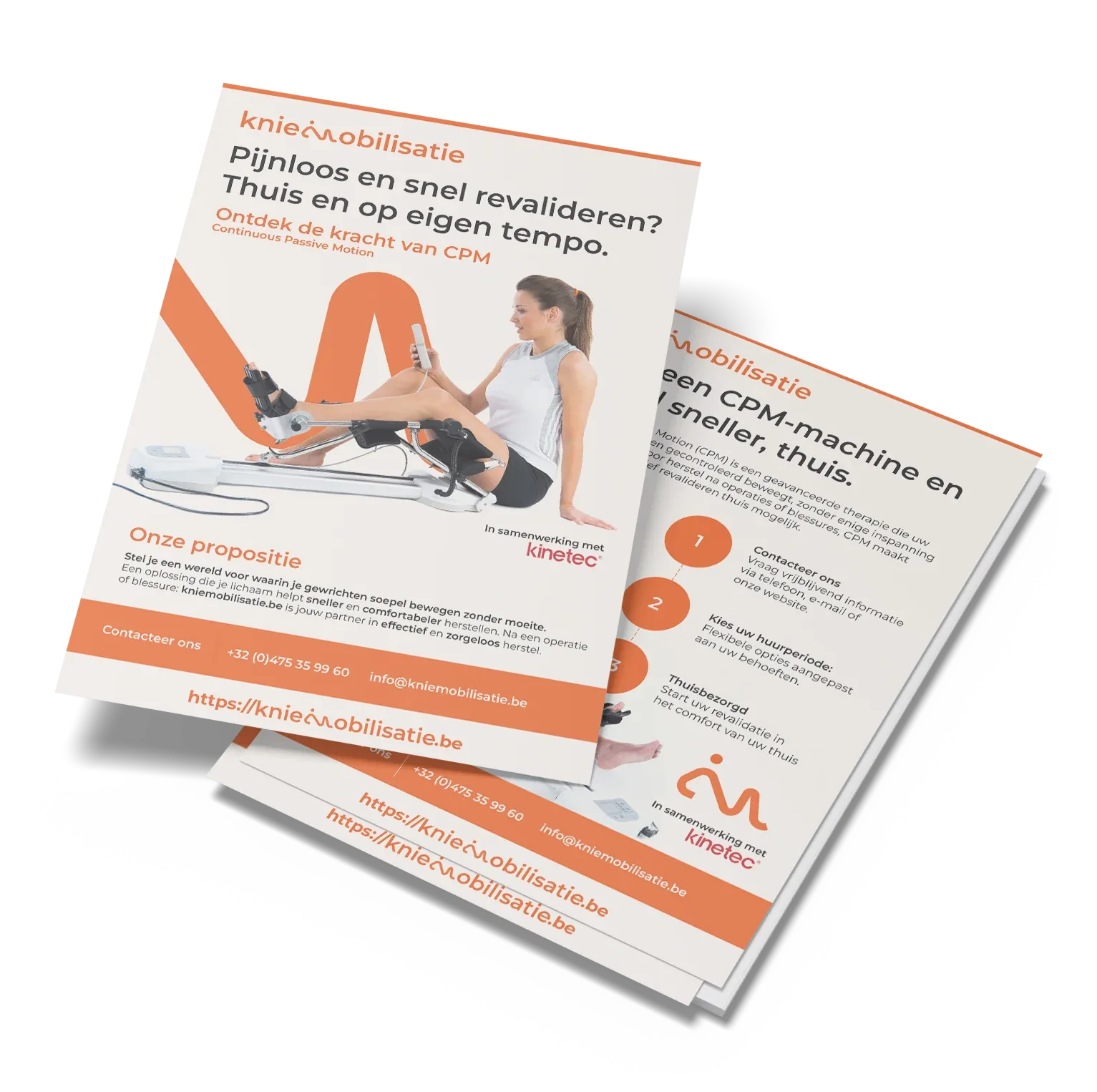 Flyers van Kniemobilisatie